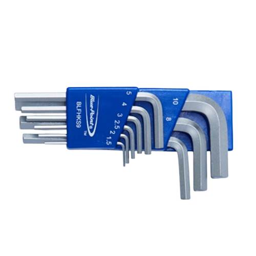 Blue Point, L-Hex Short Arm Key Set, 9pcs, BLFHKS9