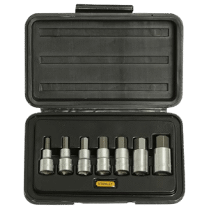 Stanley, 7-Piece 1/2'' SQ. Drive Hex Bit Metric Socket Set, 1-89-099