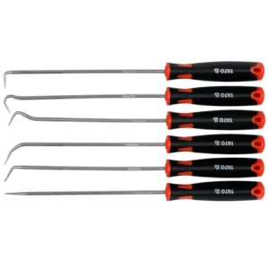 YATO YT-08428, Long Pick and Hook Set 6 Pcs 240mm Long, Soft Grip Handles
